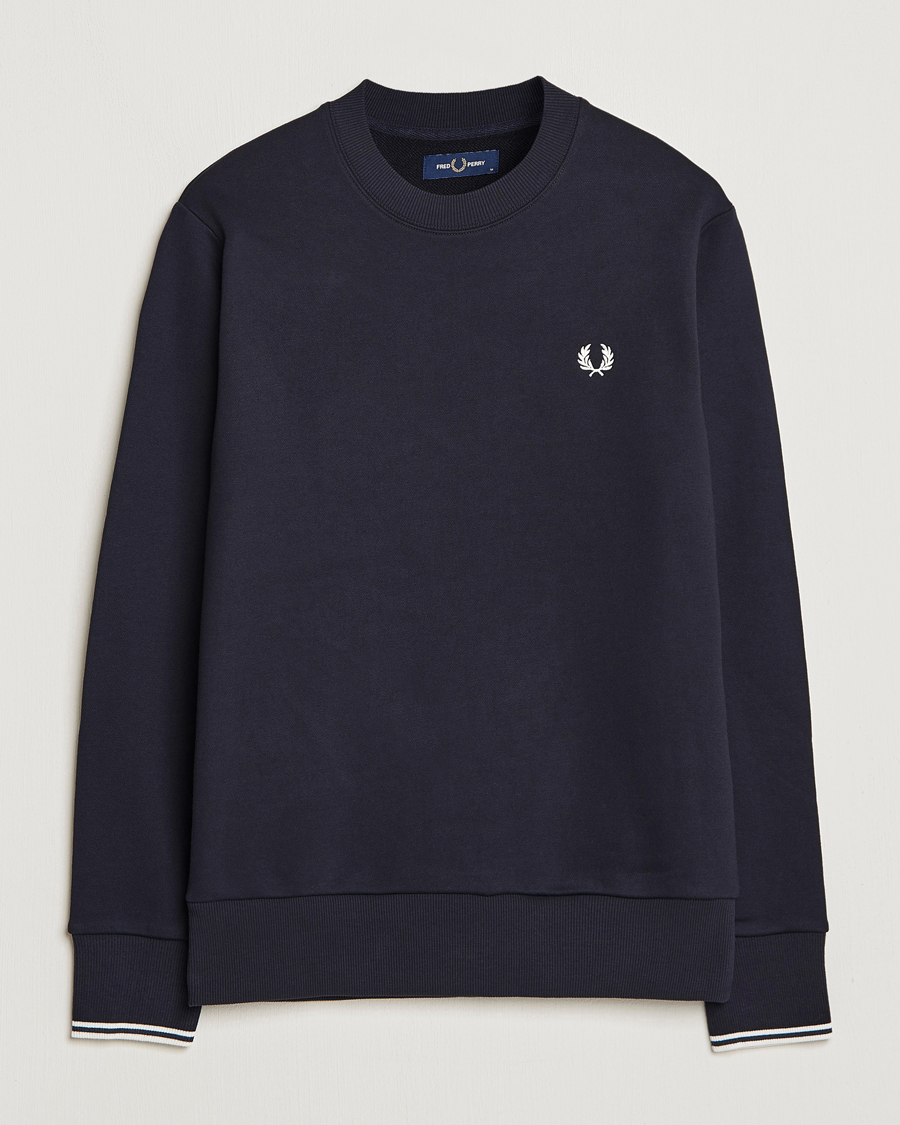 Uomini | Maglieria | Fred Perry | Crew Neck Sweatshirt Navy