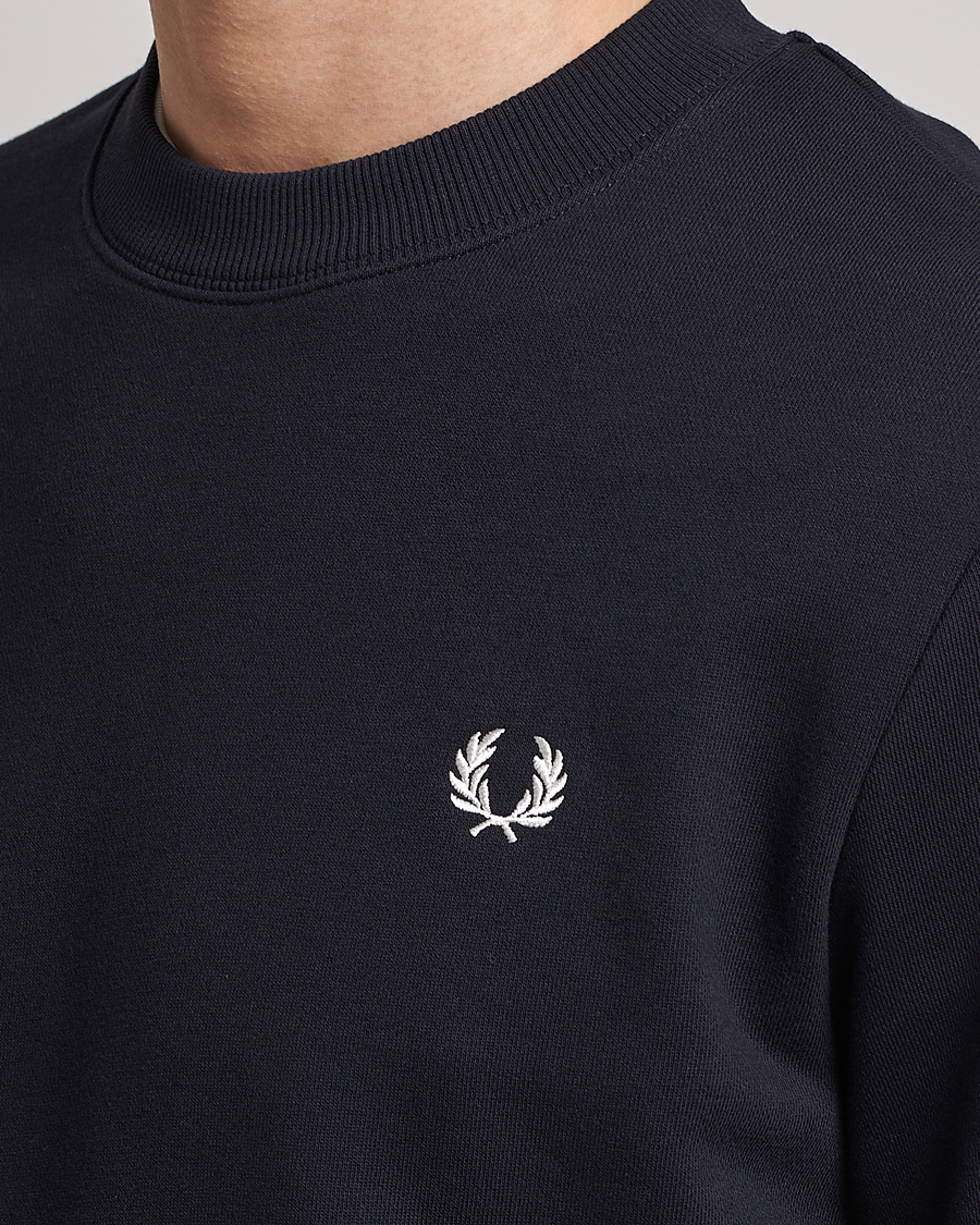 Uomini | Maglieria | Fred Perry | Crew Neck Sweatshirt Navy