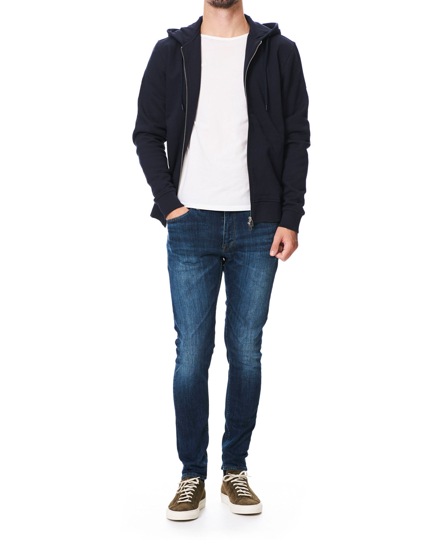 Uomini | Maglieria | Tiger of Sweden | Movement Namir Full Zip Hoodie Blue