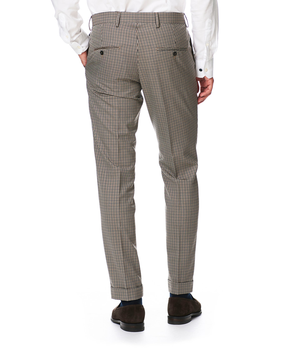Uomini | Pantaloni | Tiger of Sweden | Tillman Checked Trousers Beige
