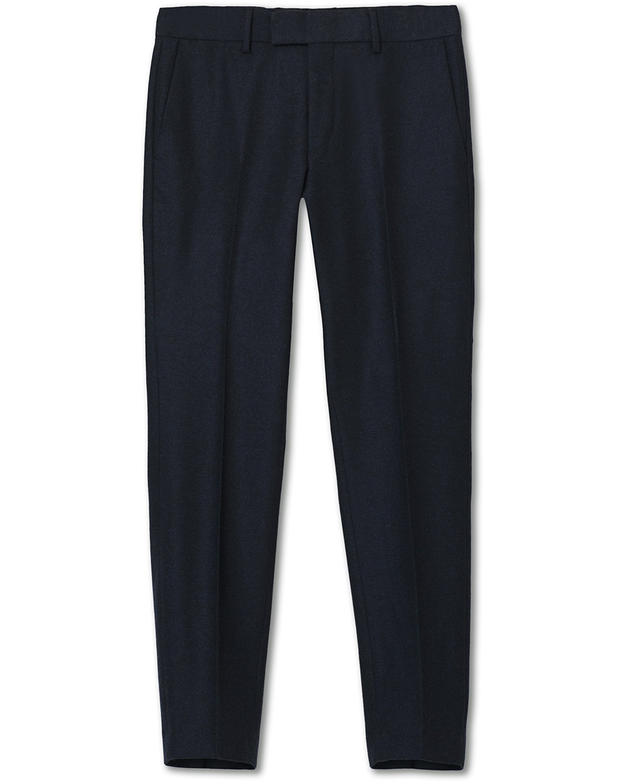 Uomini | Pantaloni | Tiger of Sweden | Tordon Flannel Trousers Navy