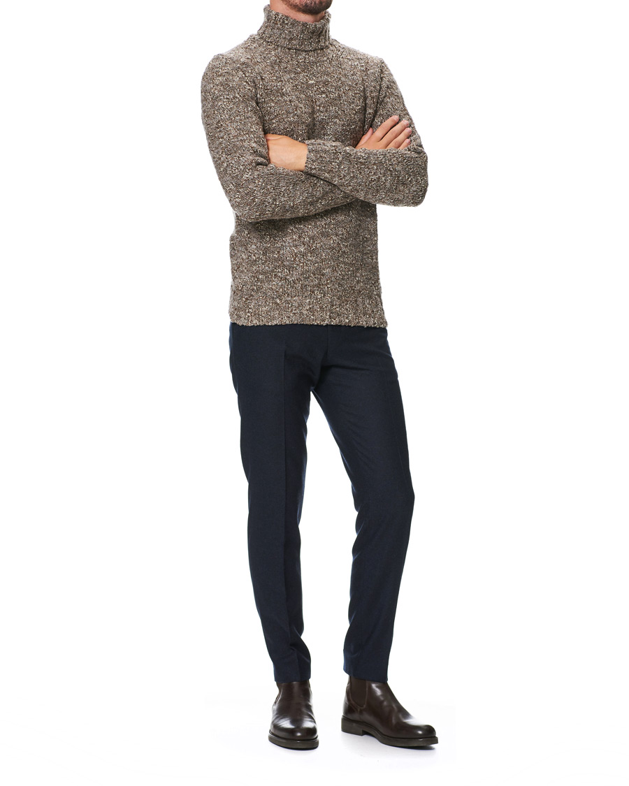 Uomini | Pantaloni | Tiger of Sweden | Tordon Flannel Trousers Navy