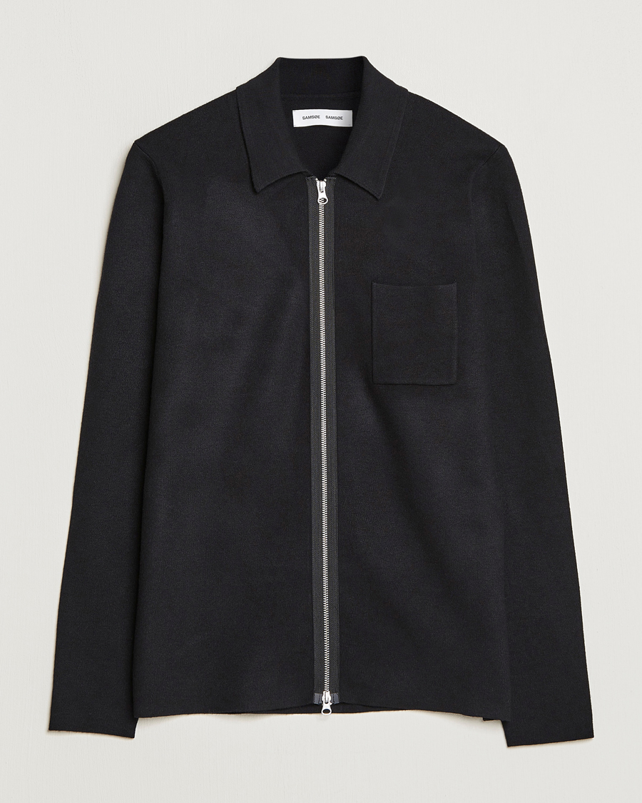 Uomini | Maglieria | Samsøe Samsøe | Guna Full Zip Black