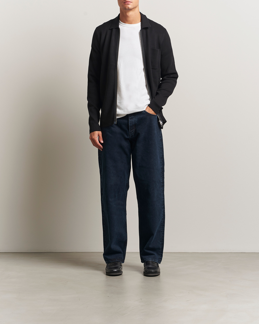 Uomini | Maglieria | Samsøe Samsøe | Guna Full Zip Black