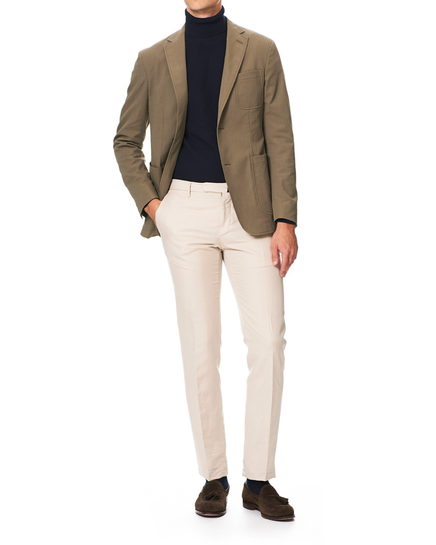 Uomini | Maglieria | Canali | Micro Pattern Turtleneck Navy