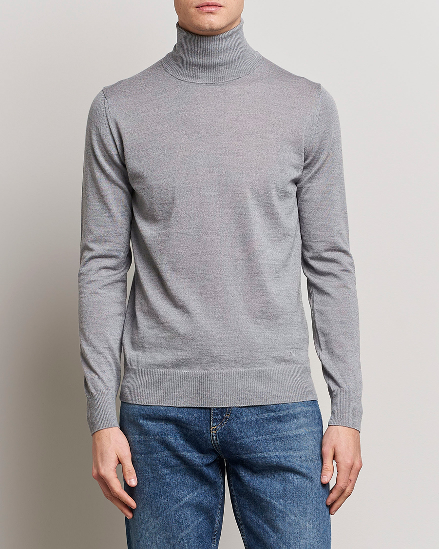 Uomini | Maglieria | Emporio Armani | Knitted Merio Polo Grey