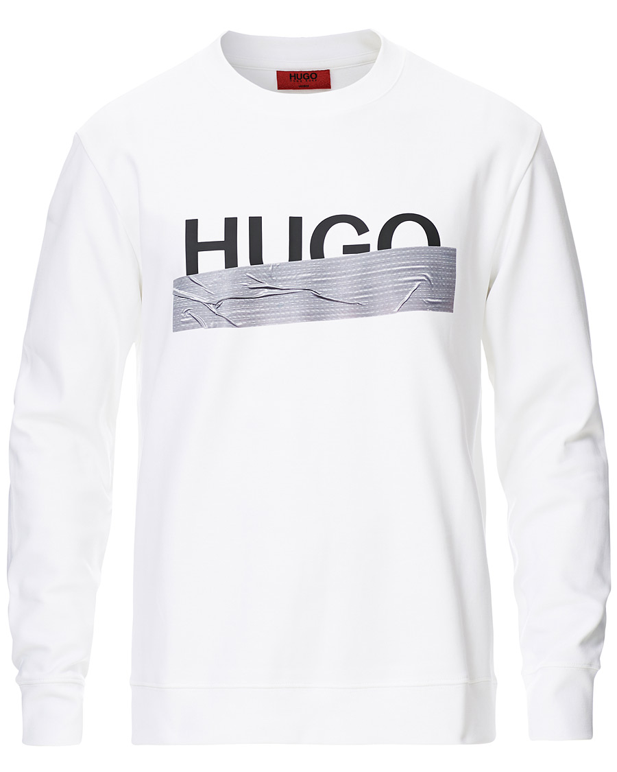 Uomini | Maglieria | HUGO | Dicago Logo Crew Neck Sweatshirt White