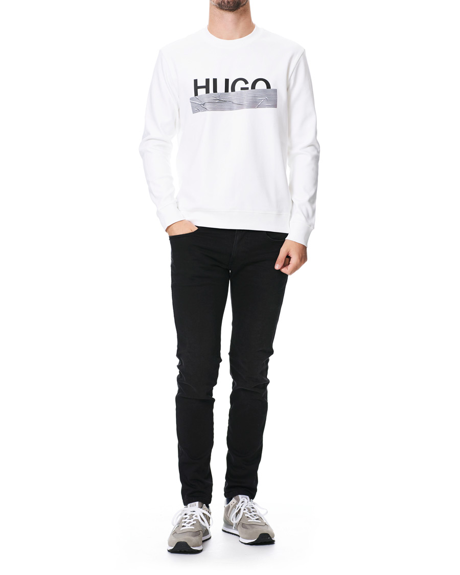 Uomini | Maglieria | HUGO | Dicago Logo Crew Neck Sweatshirt White