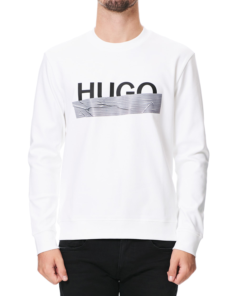 Uomini | Maglieria | HUGO | Dicago Logo Crew Neck Sweatshirt White