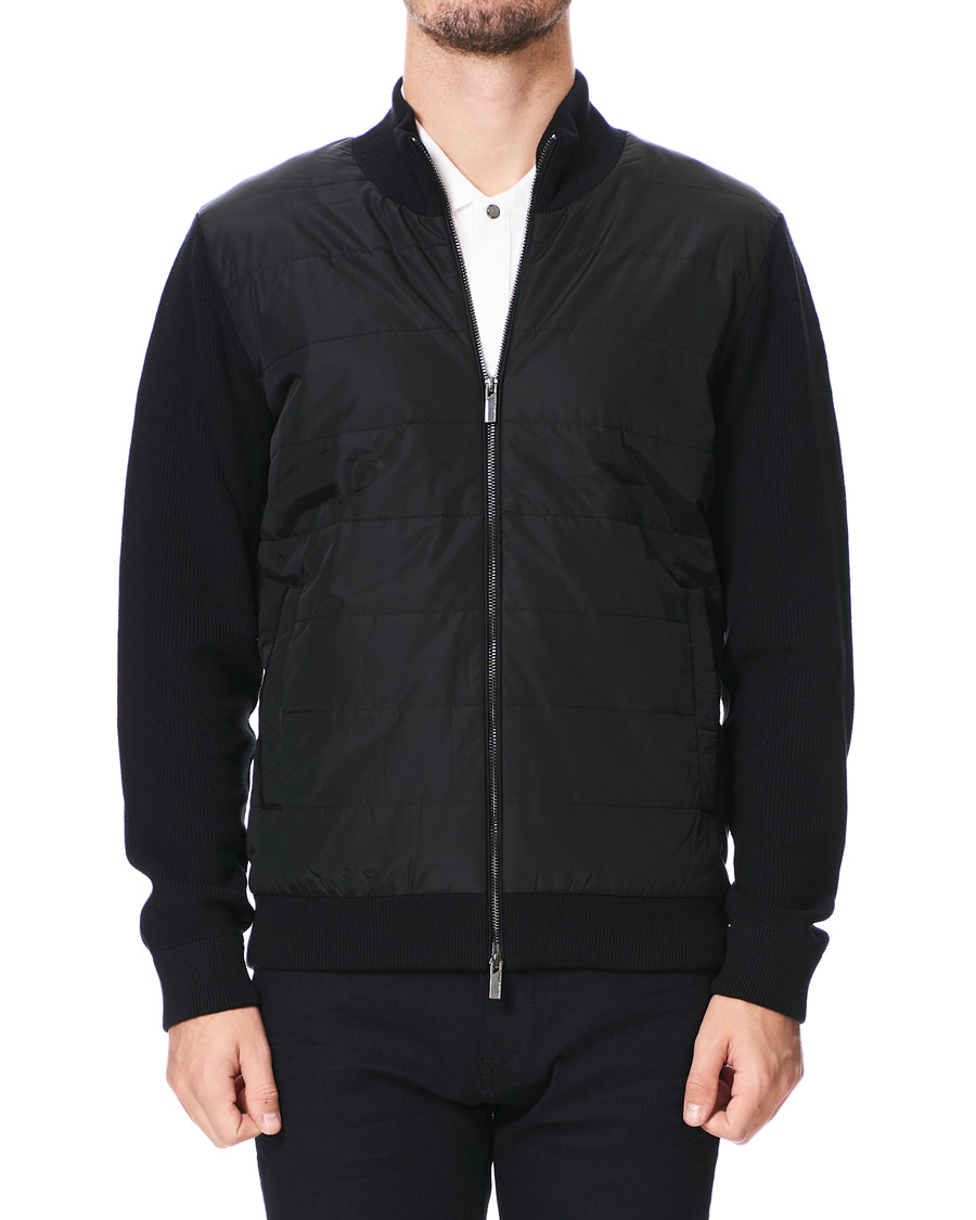 Uomini | Maglieria | BOSS BLACK | BOSS Porsche Capsule Mandor Hybrid Full Zip Black