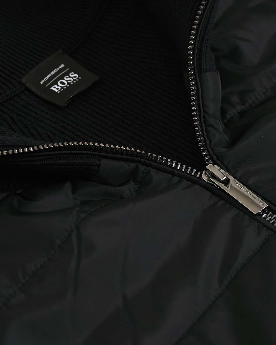 Uomini | Maglieria | BOSS BLACK | BOSS Porsche Capsule Mandor Hybrid Full Zip Black