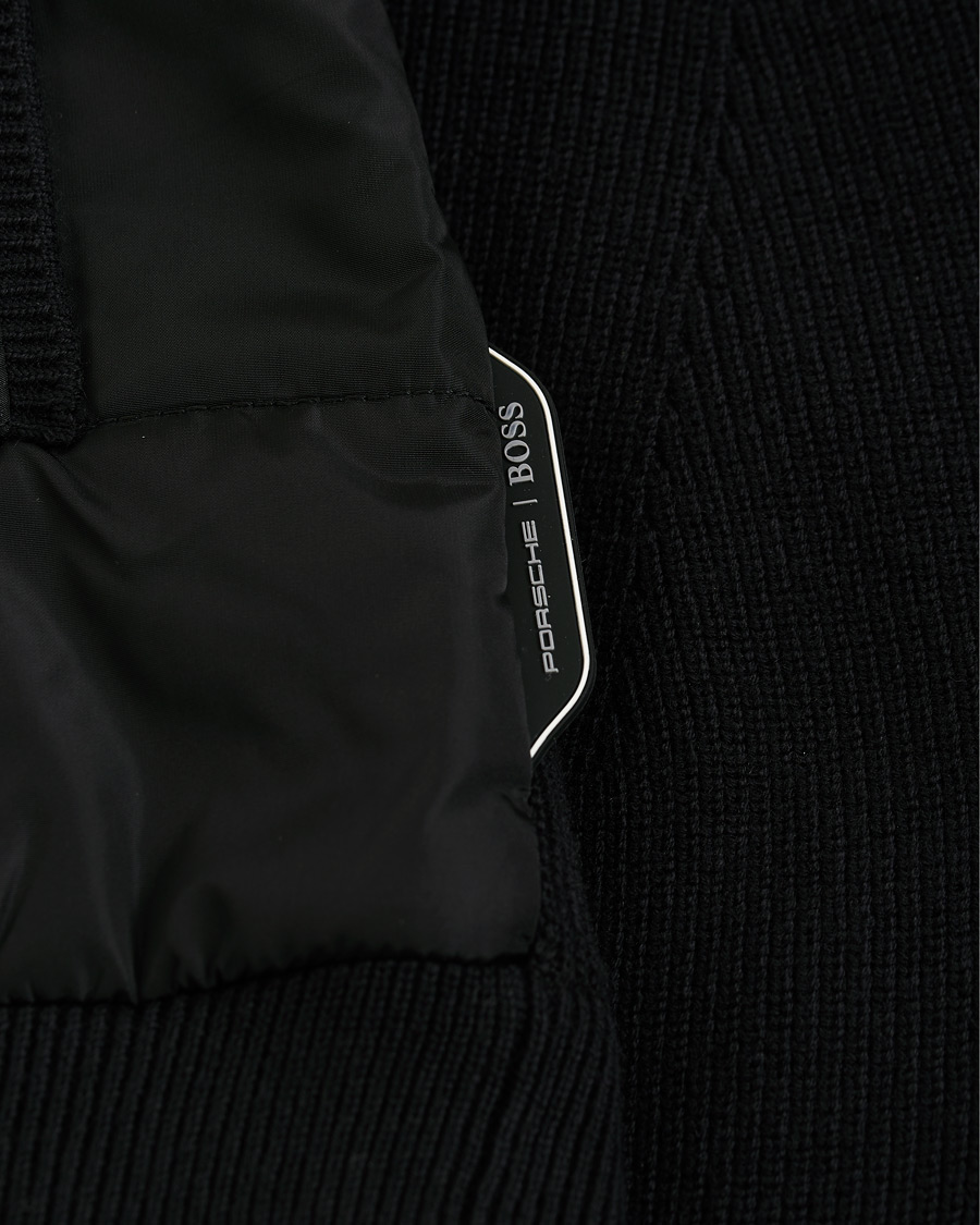 Uomini | Maglieria | BOSS BLACK | BOSS Porsche Capsule Mandor Hybrid Full Zip Black