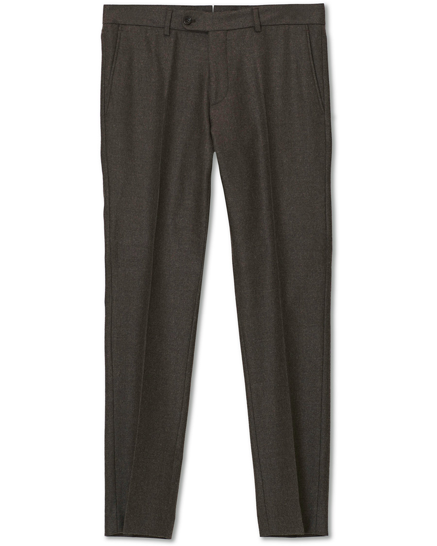 Uomini | Pantaloni | Morris | Rodney Flannel Trousers Brown