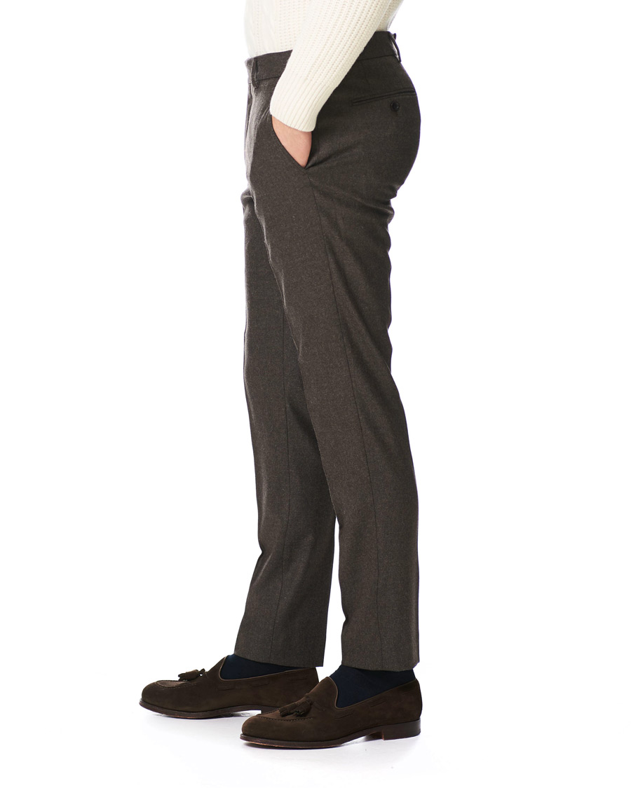 Uomini | Pantaloni | Morris | Rodney Flannel Trousers Brown