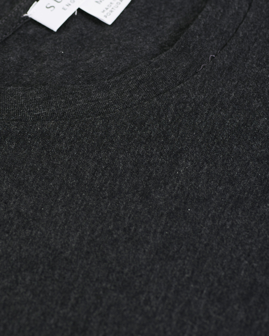 Uomini | T-shirt | Sunspel | Riviera Organic Tee Charcoal Melange