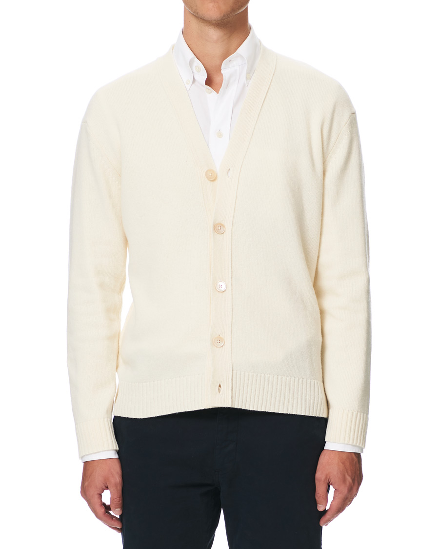 Uomini | Maglieria | NN07 | Björn Wool Cardigan Cream
