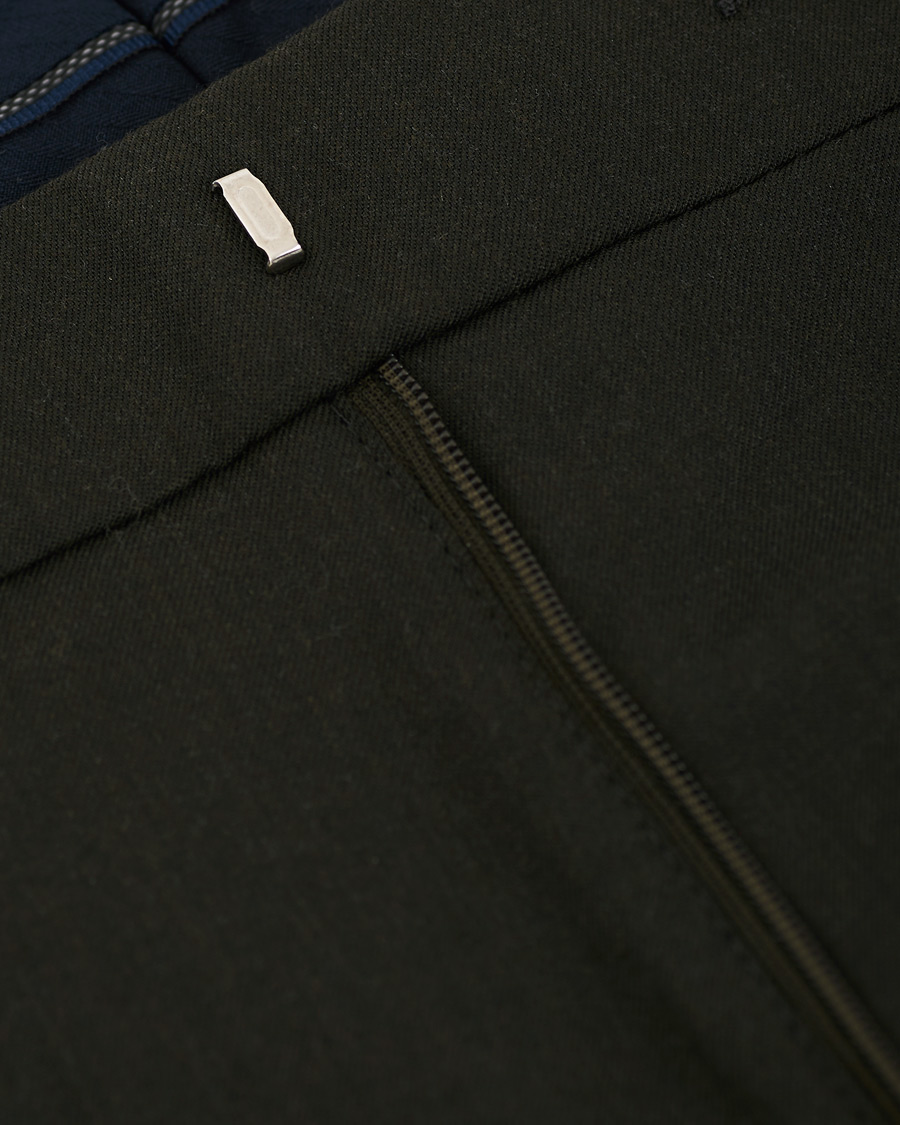 Uomini | Pantaloni | NN07 | Theo Regular Fit Wool Trousers Army Green
