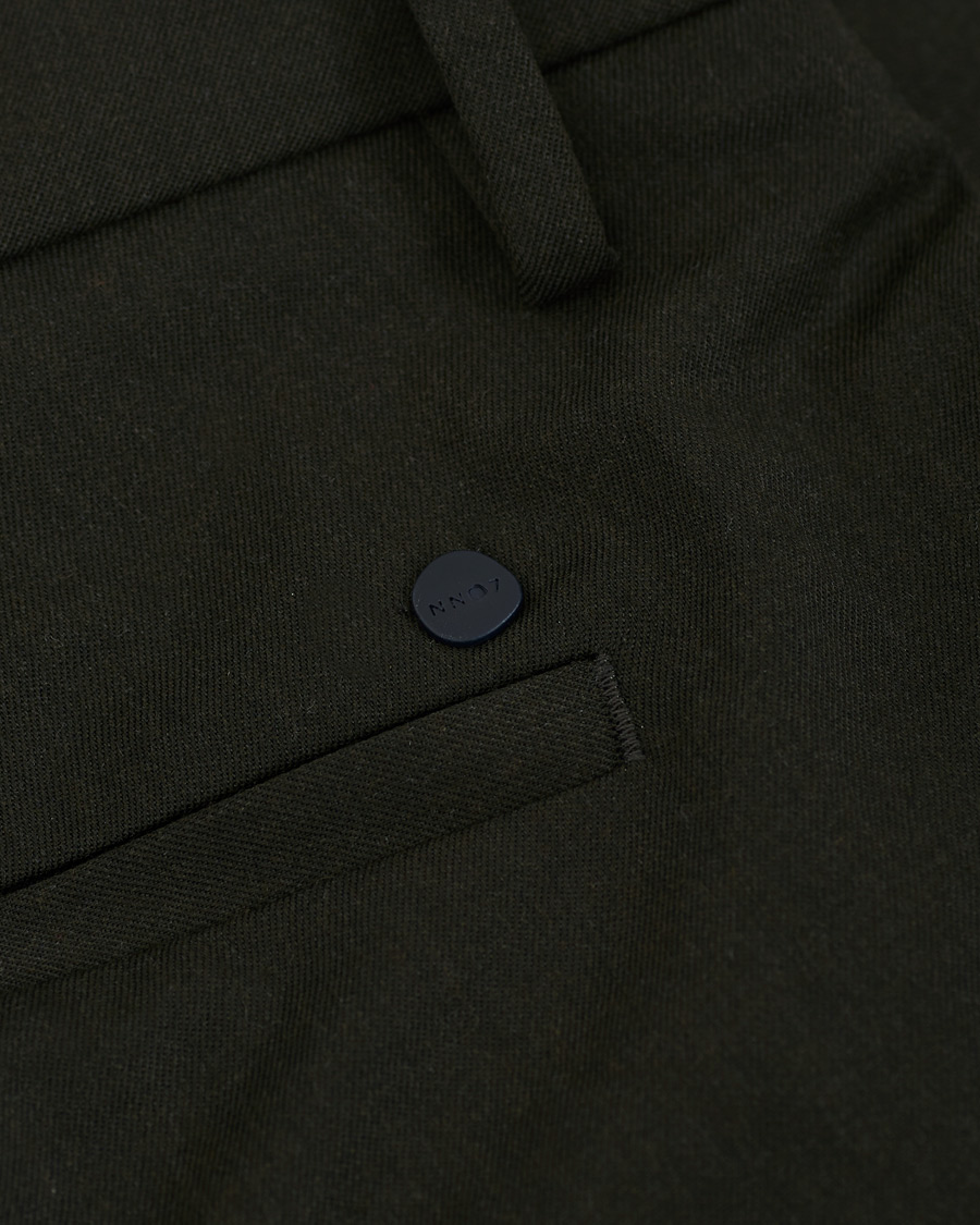 Uomini | Pantaloni | NN07 | Theo Regular Fit Wool Trousers Army Green