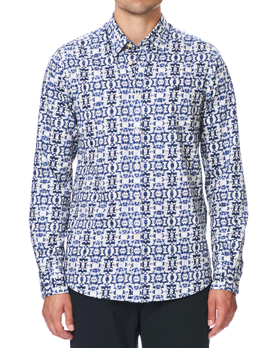 Uomini | Camicie | Morris | Pascal Button Under Shirt Blue