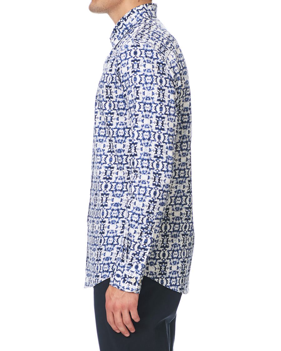 Uomini | Camicie | Morris | Pascal Button Under Shirt Blue