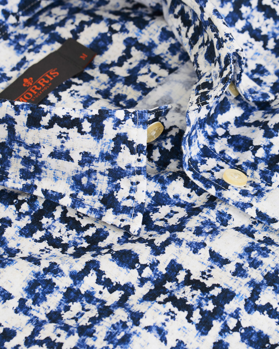 Uomini | Camicie | Morris | Pascal Button Under Shirt Blue