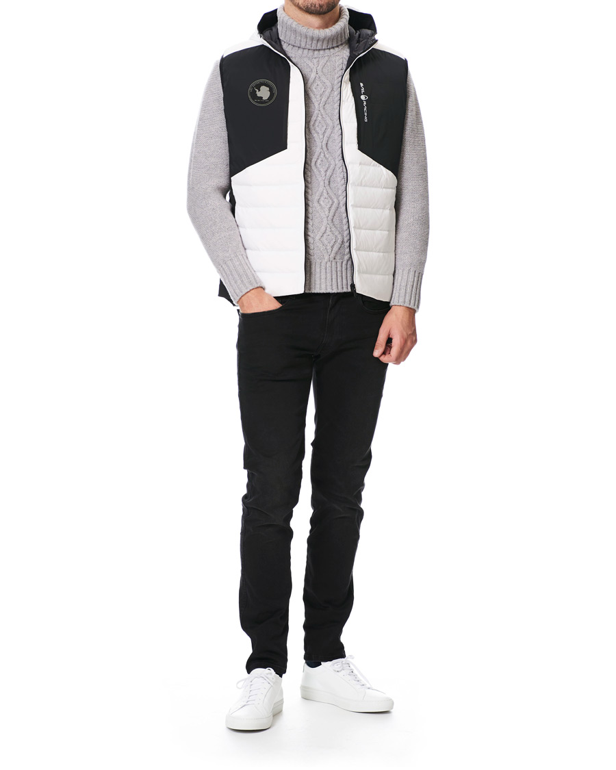 Uomini | Giacche | Sail Racing | Antartica Hybrid Hooded Vest White