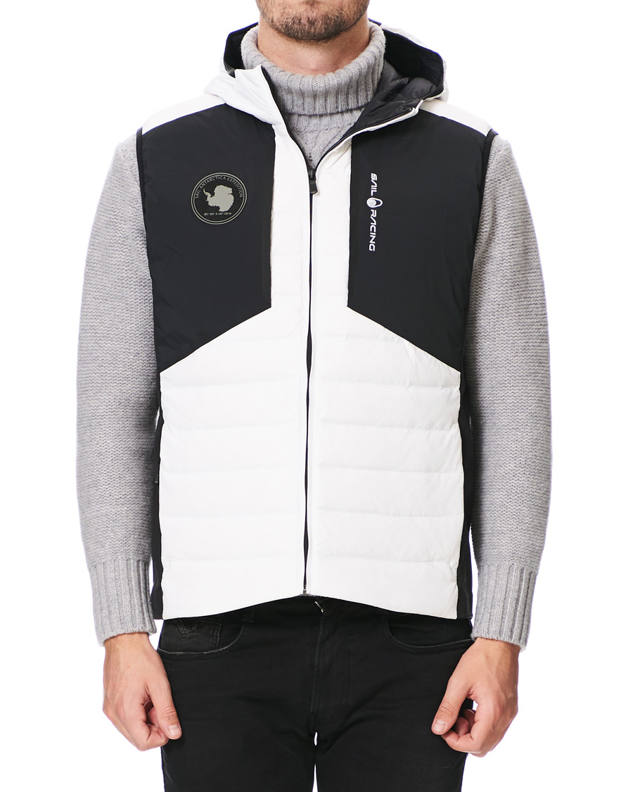 Uomini | Giacche | Sail Racing | Antartica Hybrid Hooded Vest White