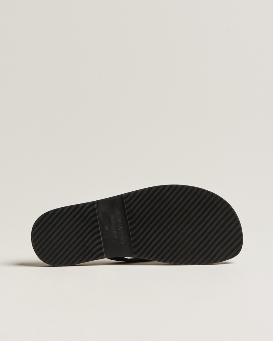 Uomini | The Resort Co Saffiano Leather Flip-Flop Black | The Resort Co | Saffiano Leather Flip-Flop Black