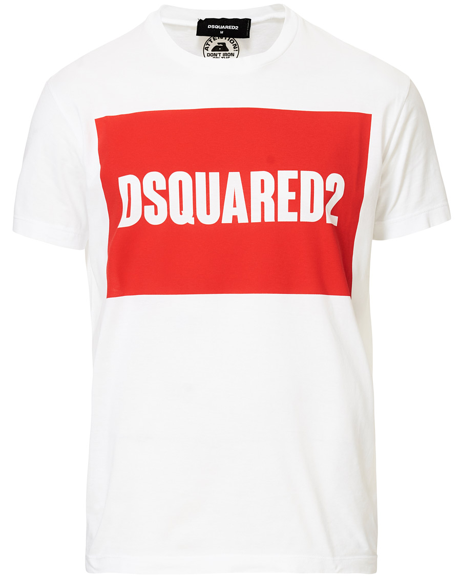 Uomini | T-shirt | Dsquared2 | Cool Fit Box Print Logo Crew Neck Tee White
