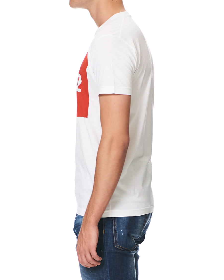 Uomini | T-shirt | Dsquared2 | Cool Fit Box Print Logo Crew Neck Tee White
