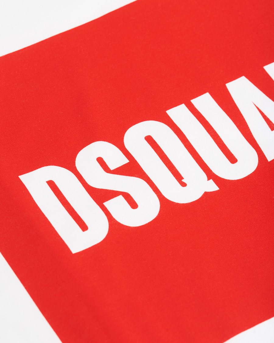 Uomini | T-shirt | Dsquared2 | Cool Fit Box Print Logo Crew Neck Tee White