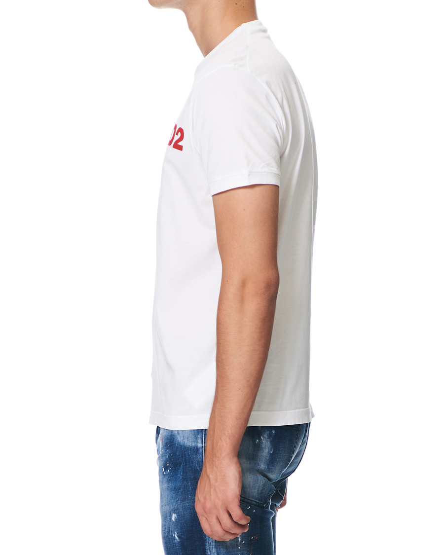 Uomini | T-shirt | Dsquared2 | Slouch Fit Logo Crew Neck Tee White