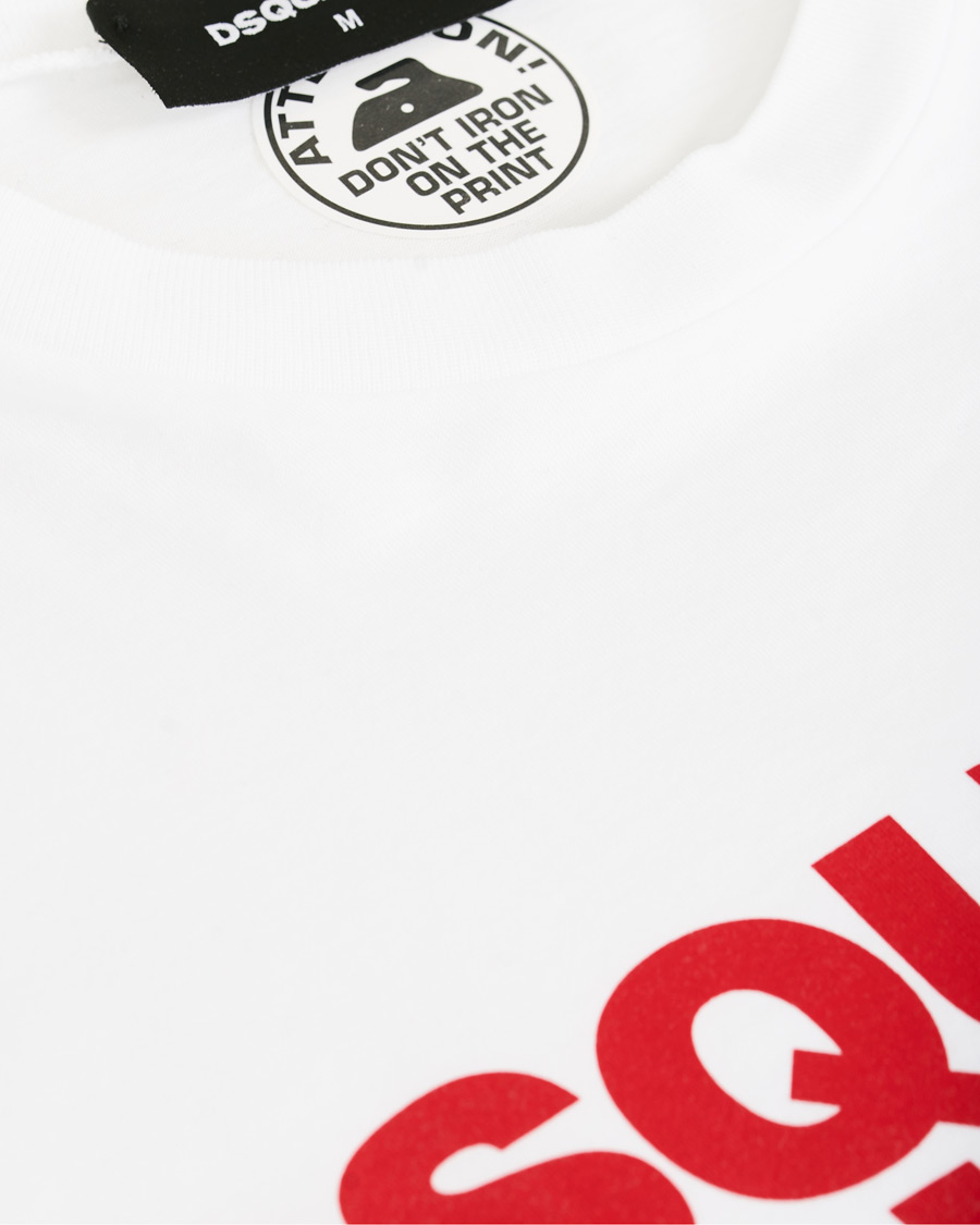 Uomini | T-shirt | Dsquared2 | Slouch Fit Logo Crew Neck Tee White