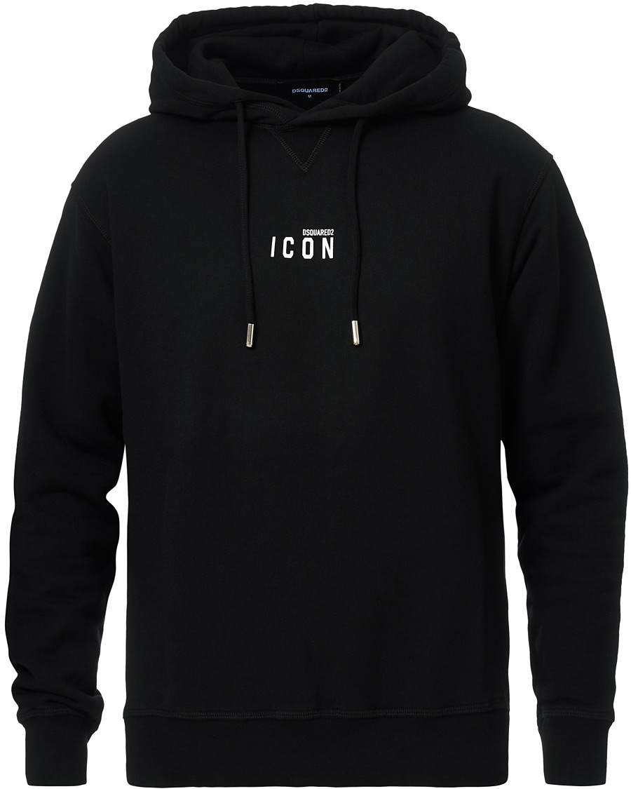 Uomini | Maglieria | Dsquared2 | Cool Fit Icon Small Logo Hoodie Black