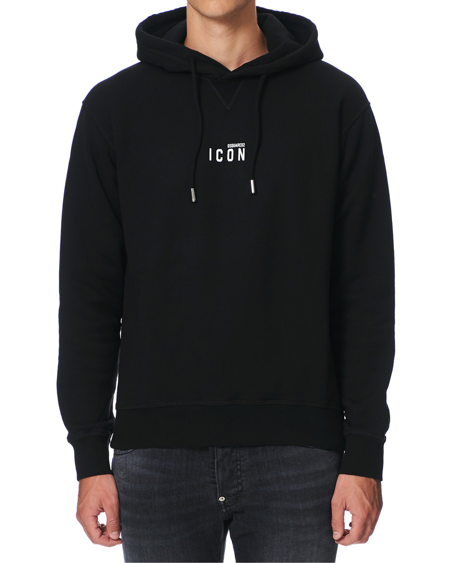 Uomini | Maglieria | Dsquared2 | Cool Fit Icon Small Logo Hoodie Black