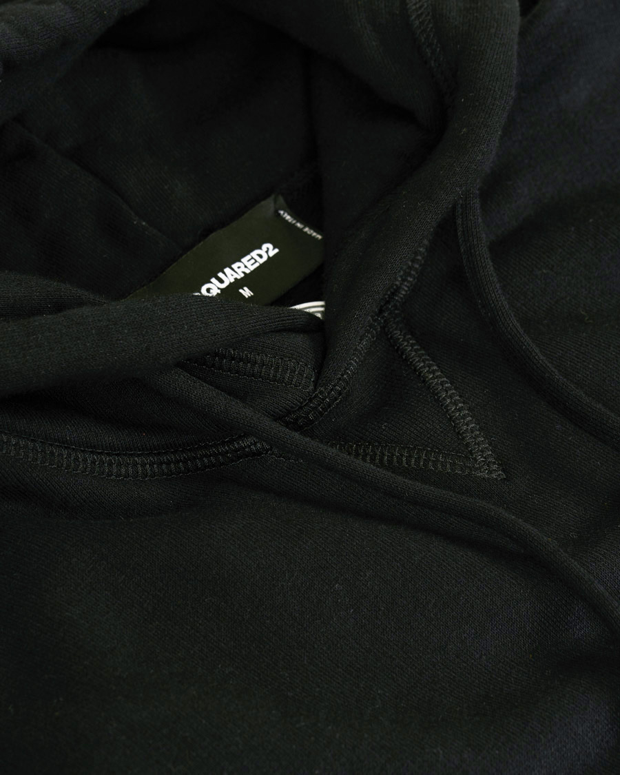 Uomini | Maglieria | Dsquared2 | Cool Fit Icon Small Logo Hoodie Black