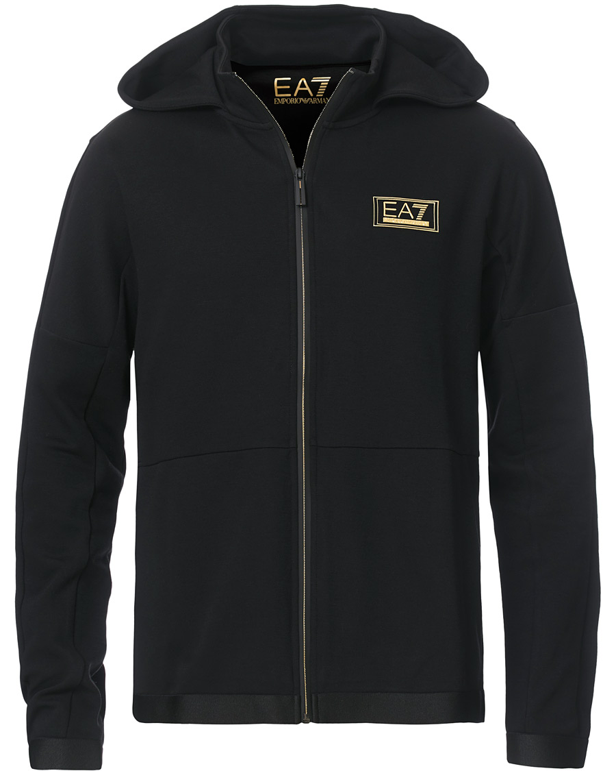 Uomini | Maglieria | EA7 | Train Gold Label Full Zip Hoodie Black