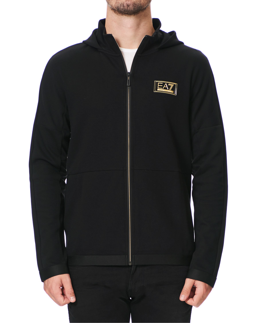Uomini | Maglieria | EA7 | Train Gold Label Full Zip Hoodie Black