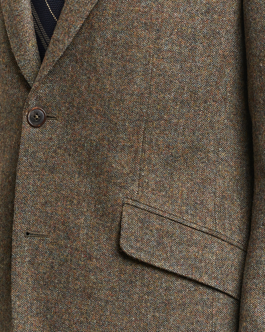 Uomini | Blazers | Walker Slater | Edward Wool Donegal Blazer Moss Green