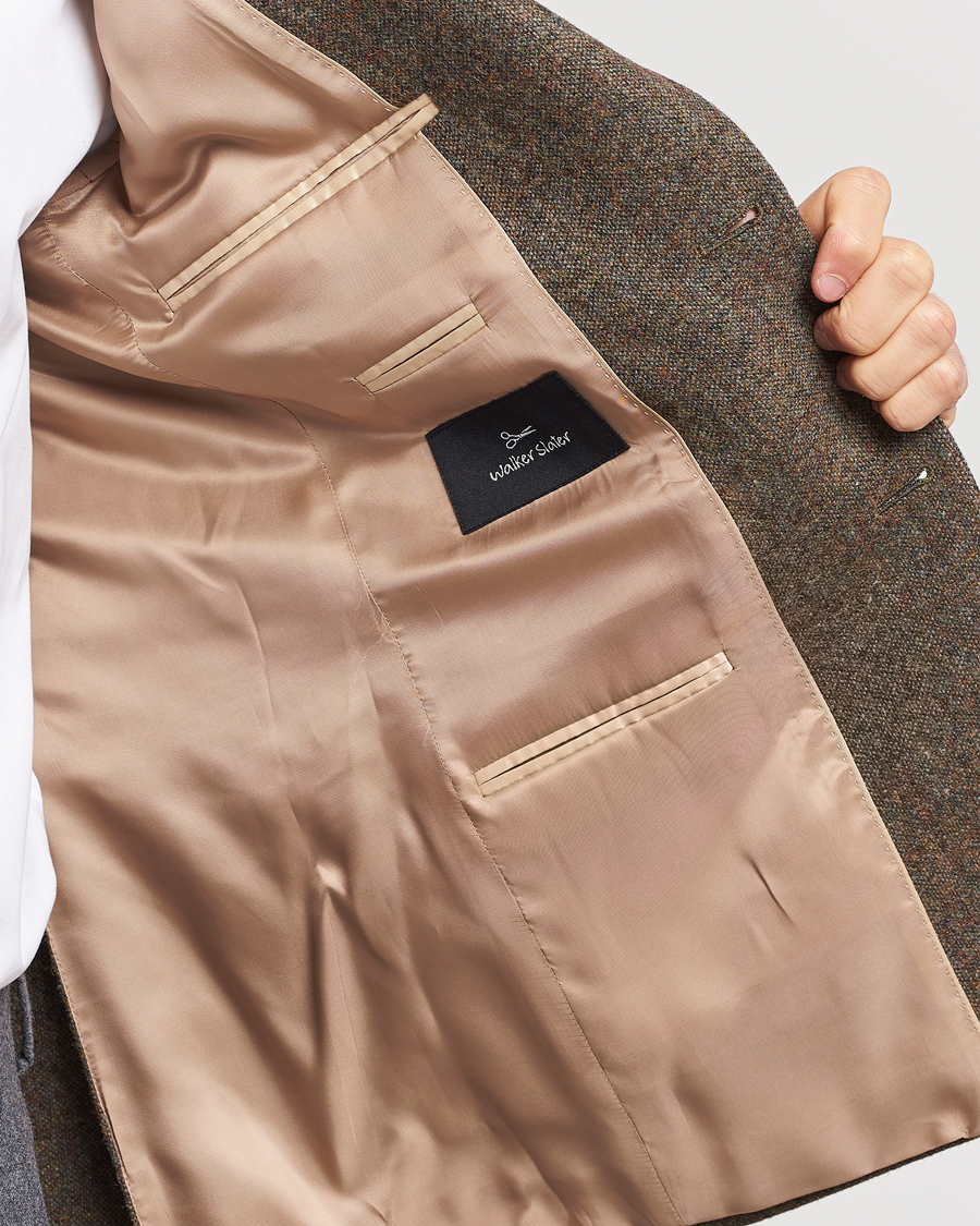 Uomini | Blazers | Walker Slater | Edward Wool Donegal Blazer Moss Green