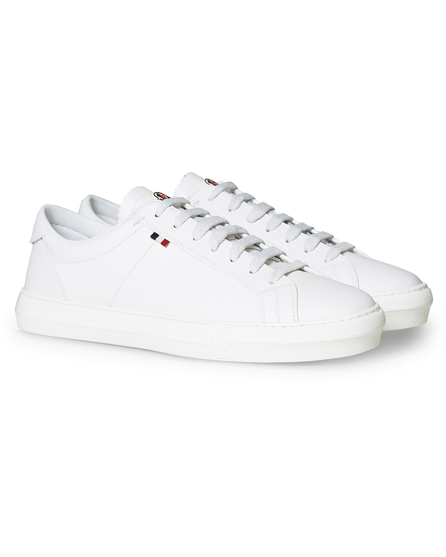 Uomini | Moncler New Monaco Sneaker White Calf | Moncler | New Monaco Sneaker White Calf