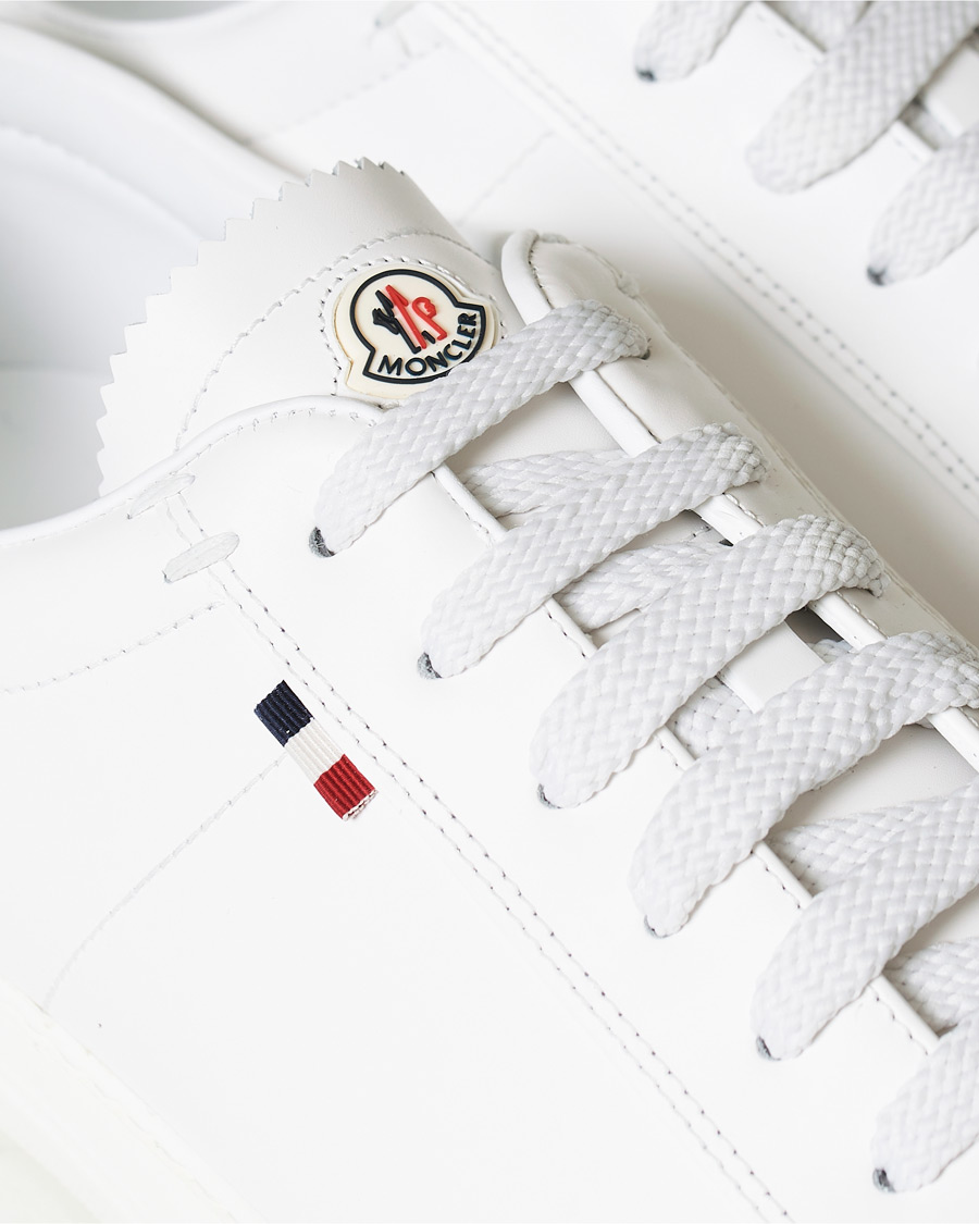 Uomini | Moncler New Monaco Sneaker White Calf | Moncler | New Monaco Sneaker White Calf