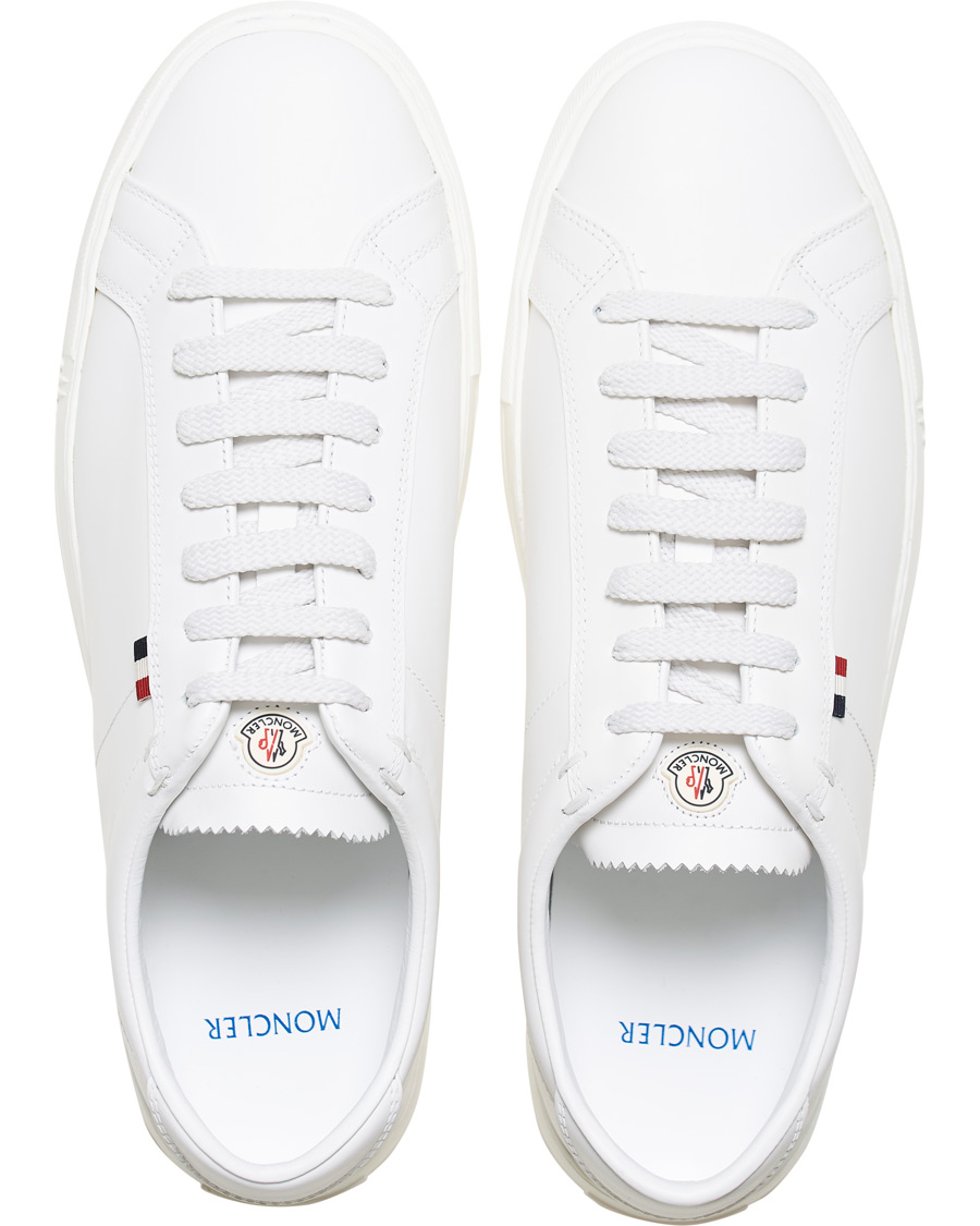 Uomini | Moncler New Monaco Sneaker White Calf | Moncler | New Monaco Sneaker White Calf