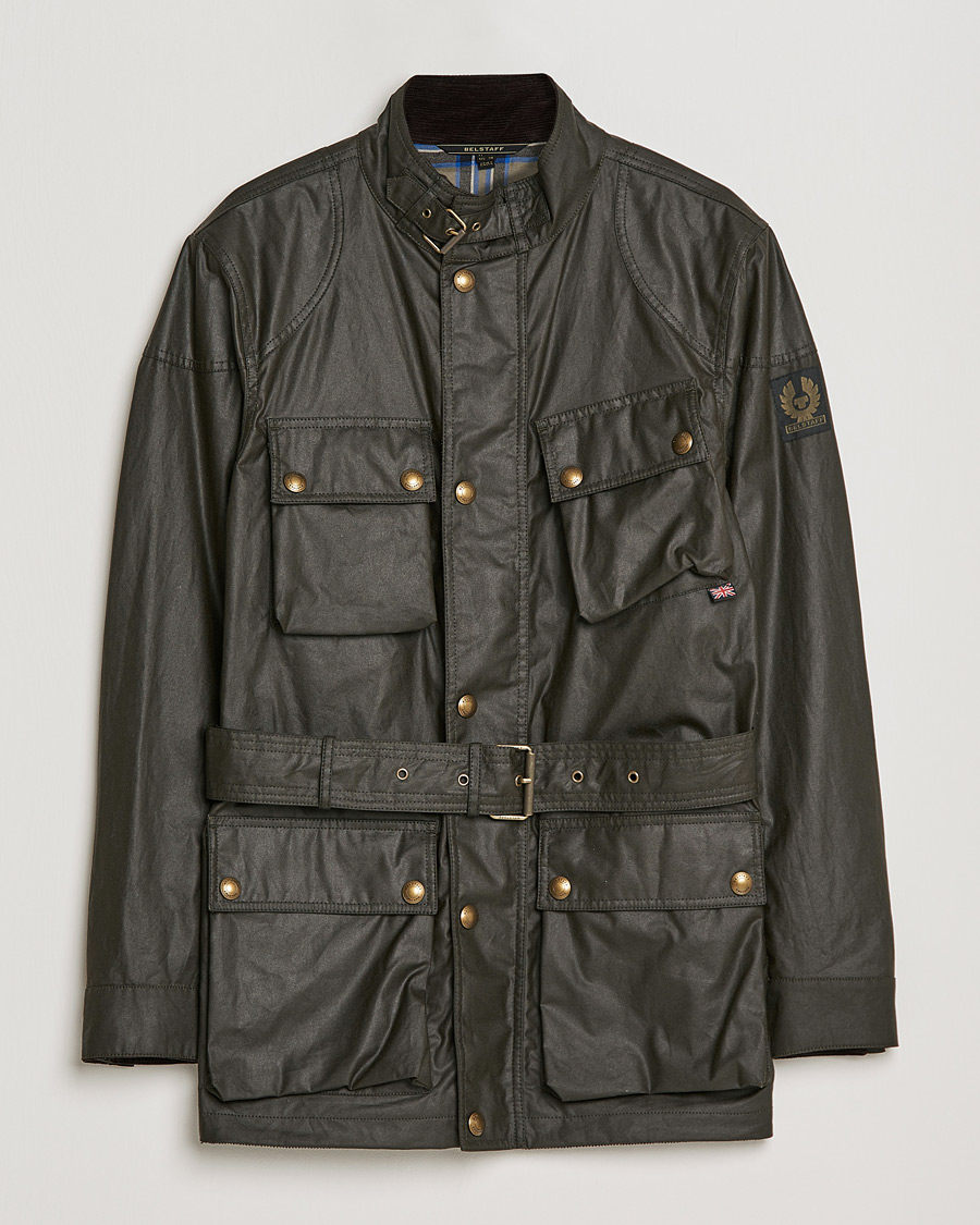 Uomini | Giacche | Belstaff | Trialmaster Waxed Jacket Faded Olive