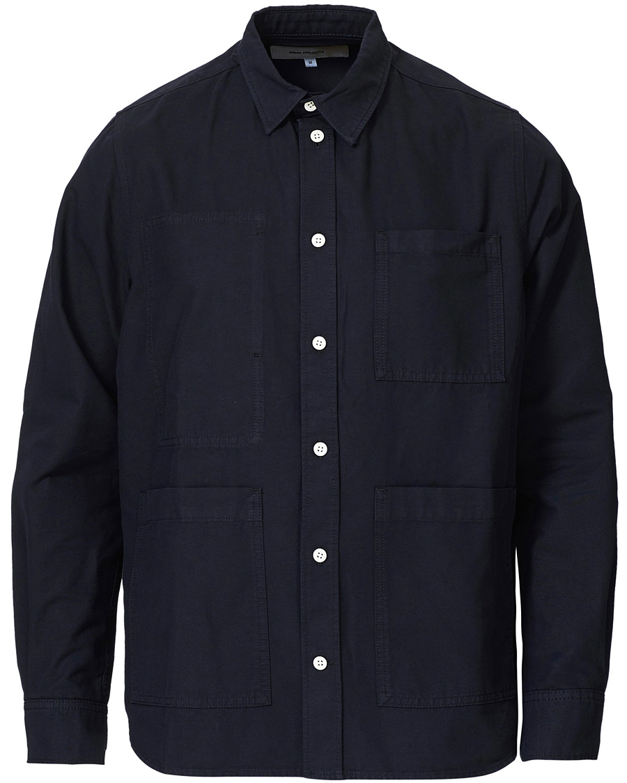 Uomini | Camicie | Norse Projects | Thorsten Canvas Overshirt Dark Navy