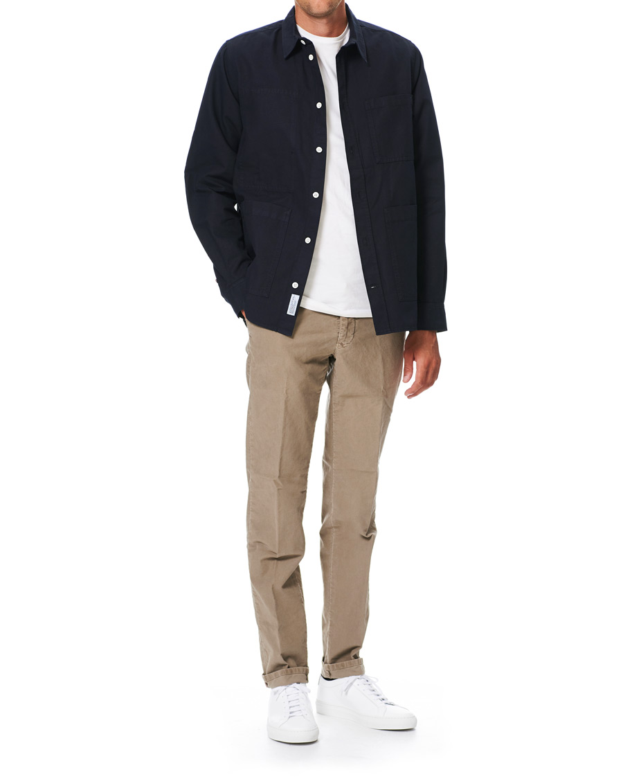 Uomini | Camicie | Norse Projects | Thorsten Canvas Overshirt Dark Navy