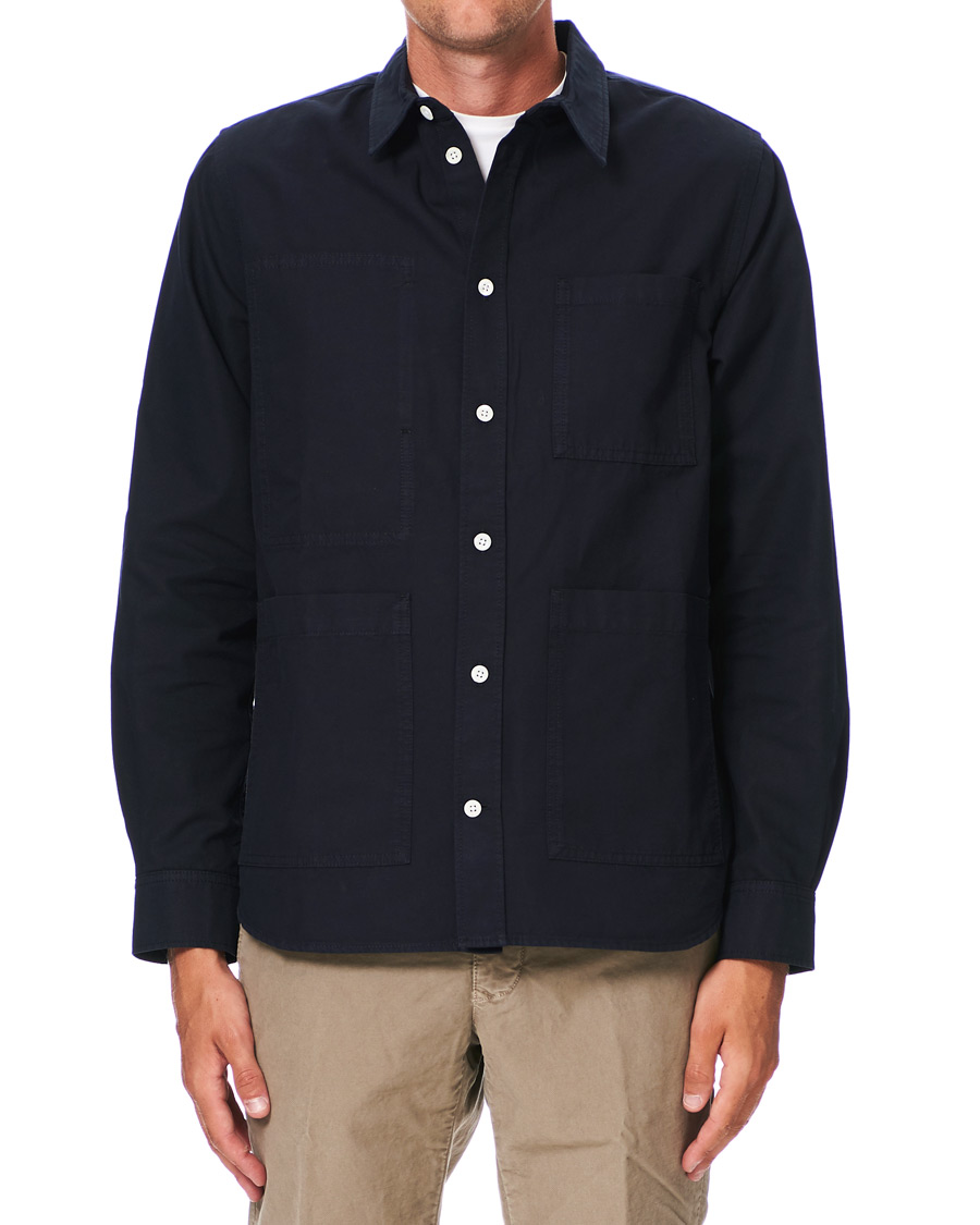 Uomini | Camicie | Norse Projects | Thorsten Canvas Overshirt Dark Navy