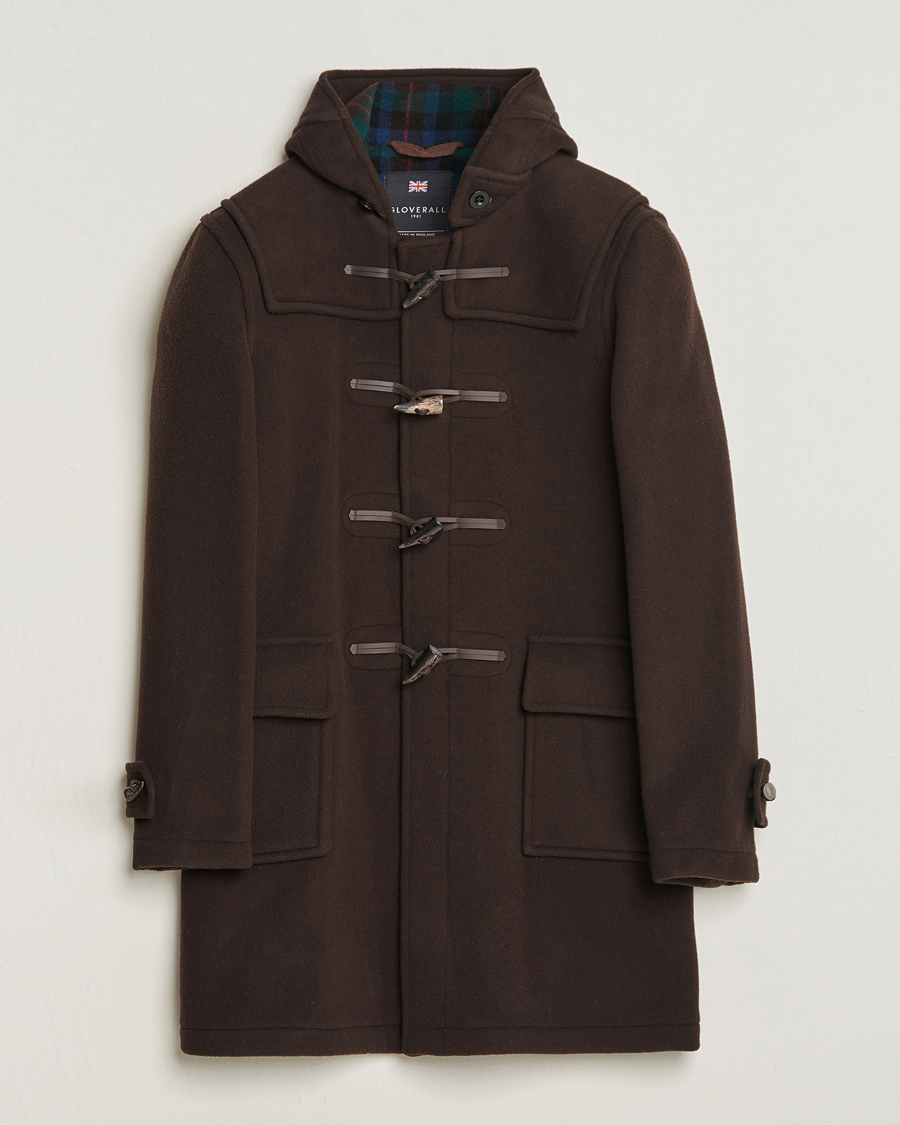 Uomini | Giacche | Gloverall | Morris Duffle Coat Brown/Tartan