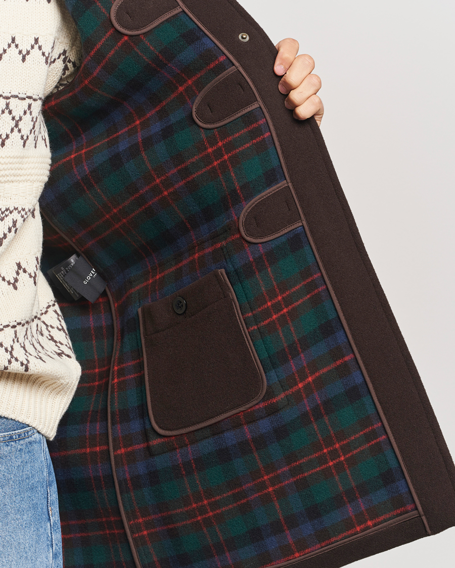 Uomini | Giacche | Gloverall | Morris Duffle Coat Brown/Tartan