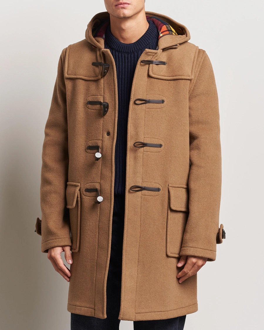 Uomini | Giacche | Gloverall | Morris Duffle Coat Camel/Buchanan
